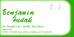 benjamin hudak business card