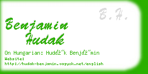 benjamin hudak business card